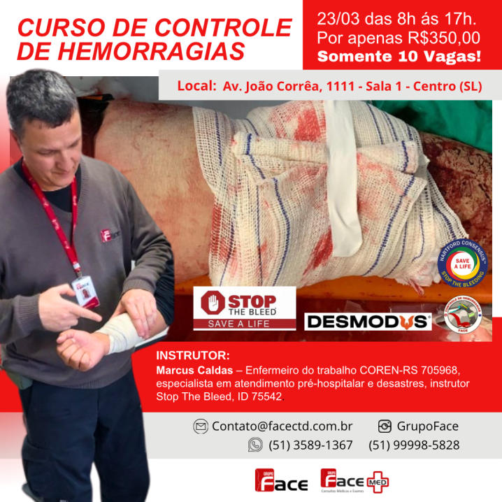 CURSO DE CONTROLE DE HEMORRAGIAS